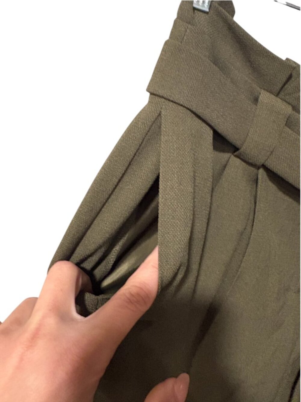 Calvin Klein Paperbag Waist Tie Pants - Picture 5 of 7